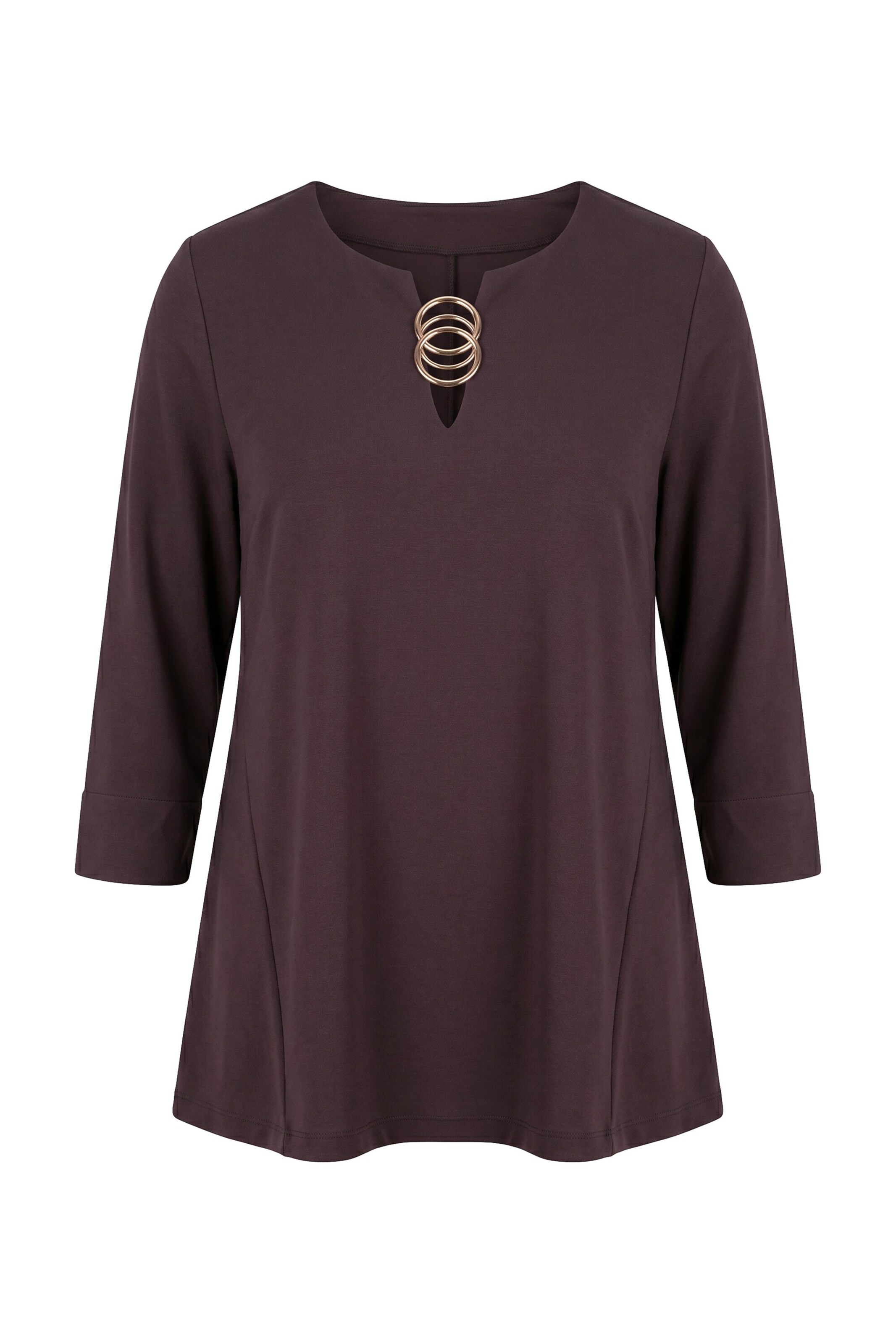 Ulla Popken Shirt in Bruin: voorkant
