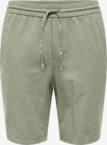 Only & Sons Regular Pants 'Linus' in Green: front