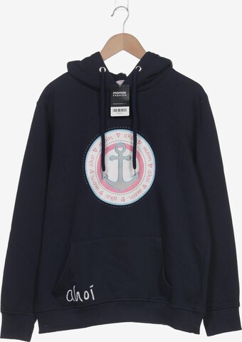 Zwillingsherz Sweatshirt & Zip-Up Hoodie in L in Blue: front