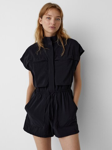 Pull&Bear Jumpsuit in Zwart: voorkant