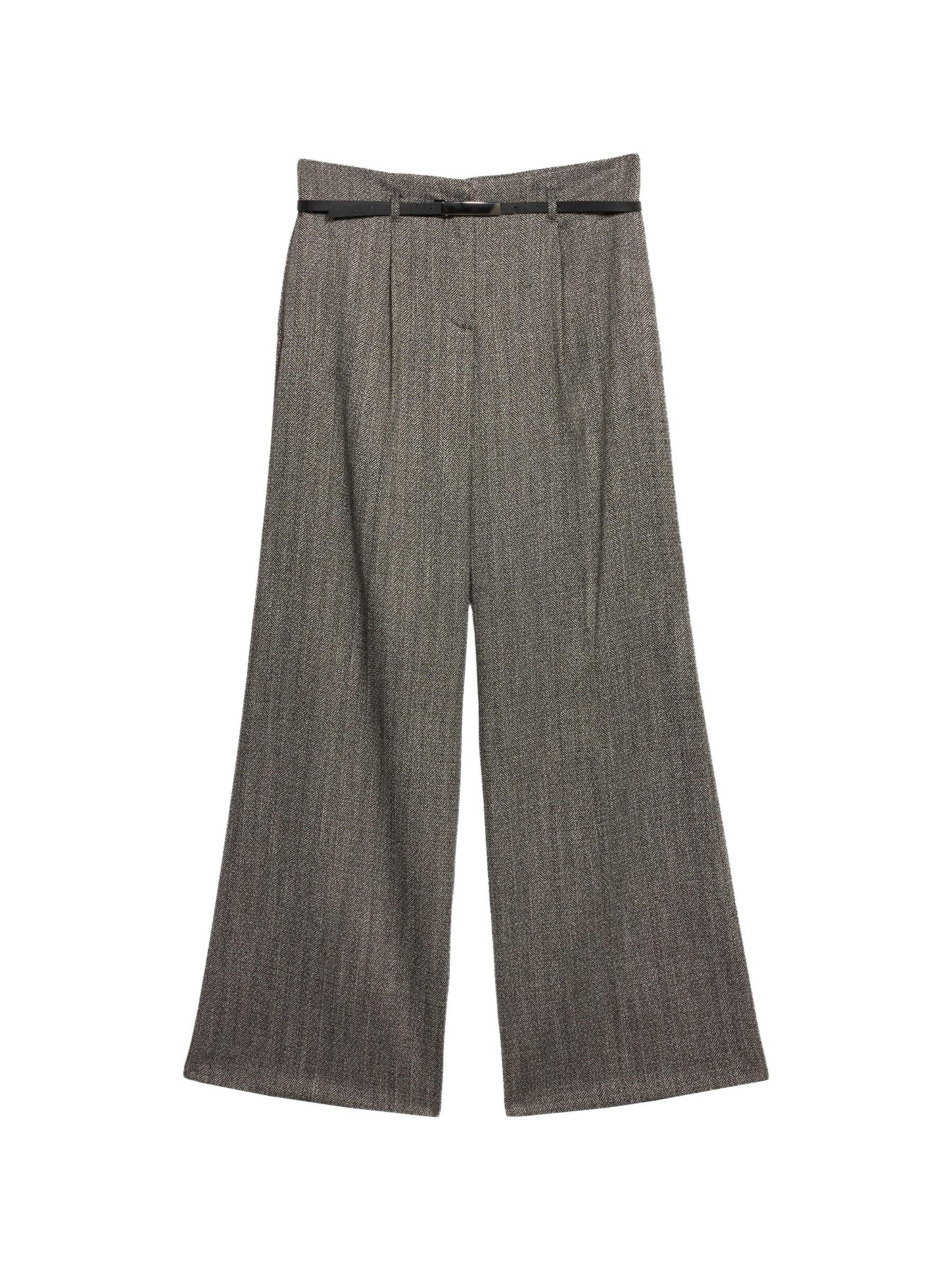 oltre Wide leg Broek in Grijs: voorkant
