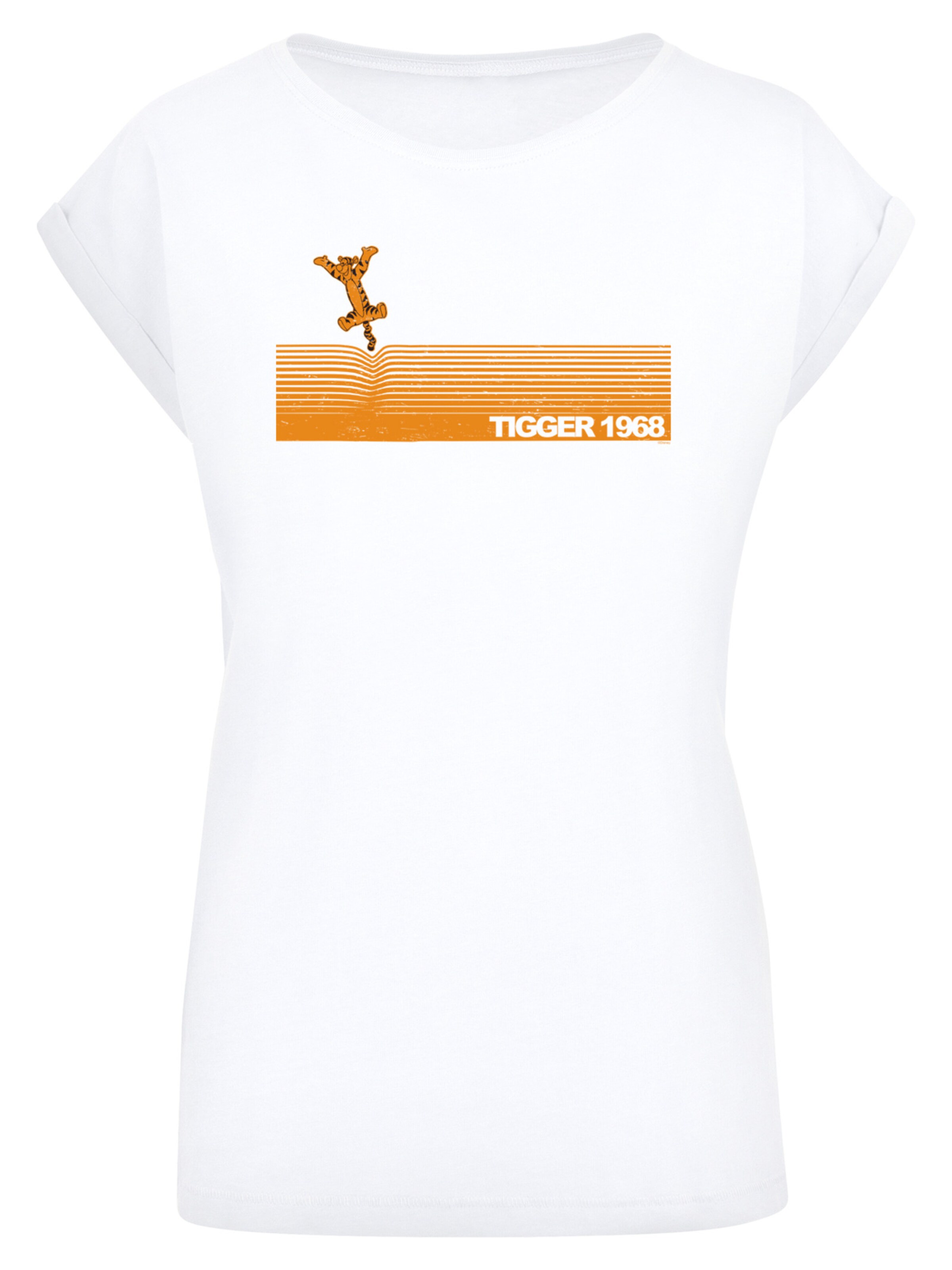 T-shirt 'Disney Winnie Puuh Der Bär Tigger 1968' F4NT4STIC en blanc : devant