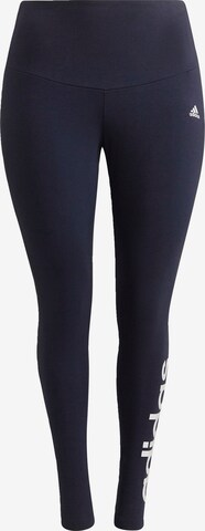 Pantalon de sport 'Essentials High-Waisted Logo ' ADIDAS SPORTSWEAR en bleu : devant