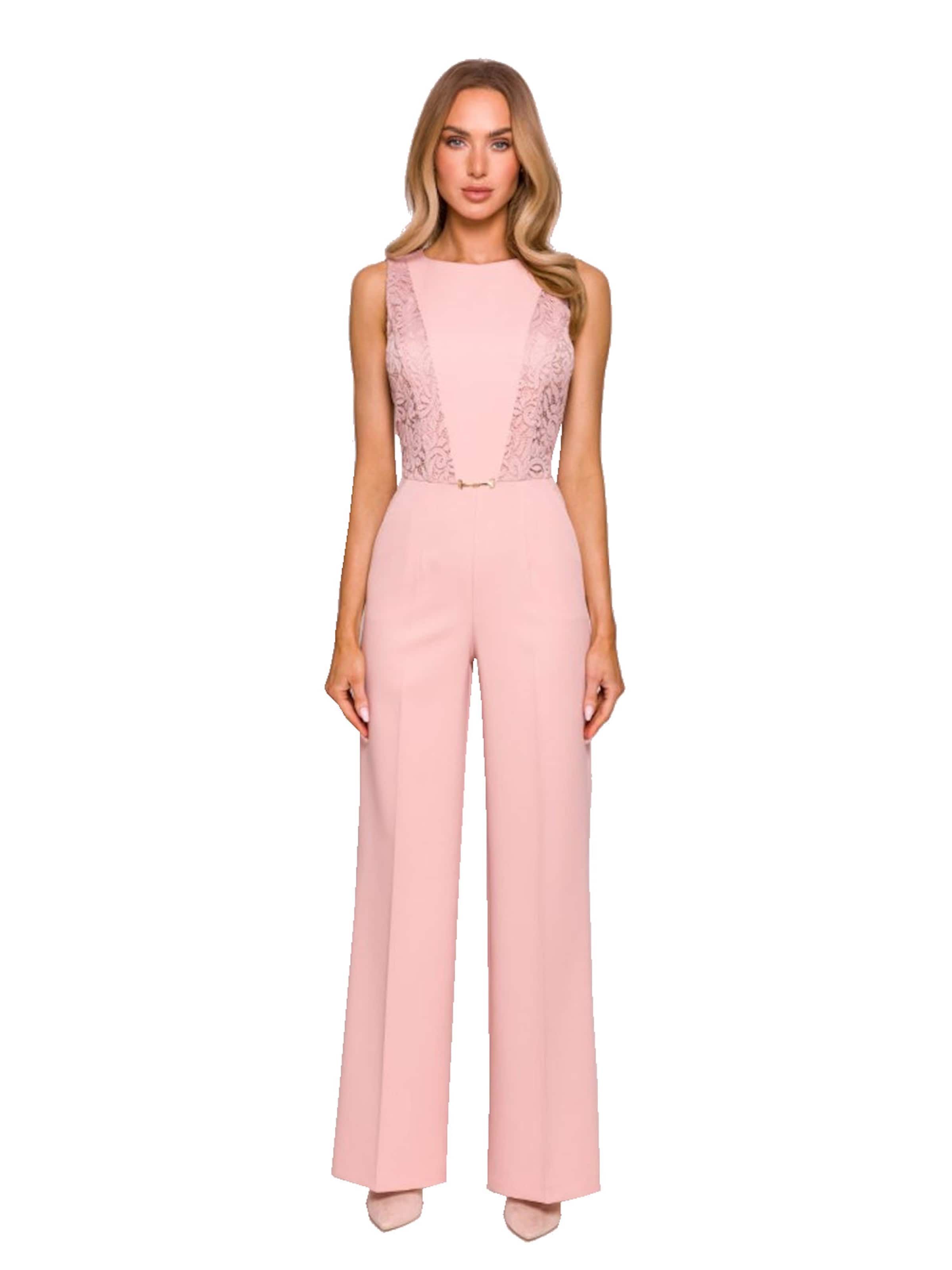 Numoco Jumpsuit 'Overall Eva'‌‌‌‌ in Pink: Vorderseite