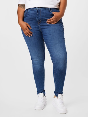 Levi's® Plus Skinny Jeans '720 PL Hirise Super Skny' i blå: framsida