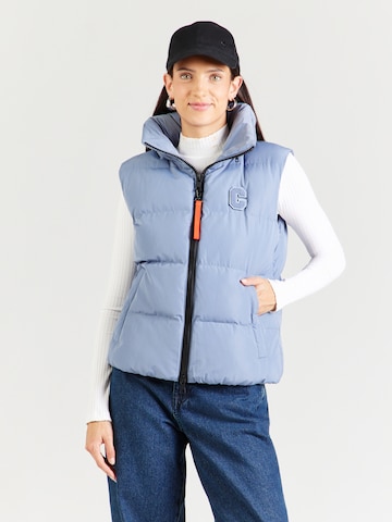 No. 1 Como Vest 'Cortina' in Blue: front