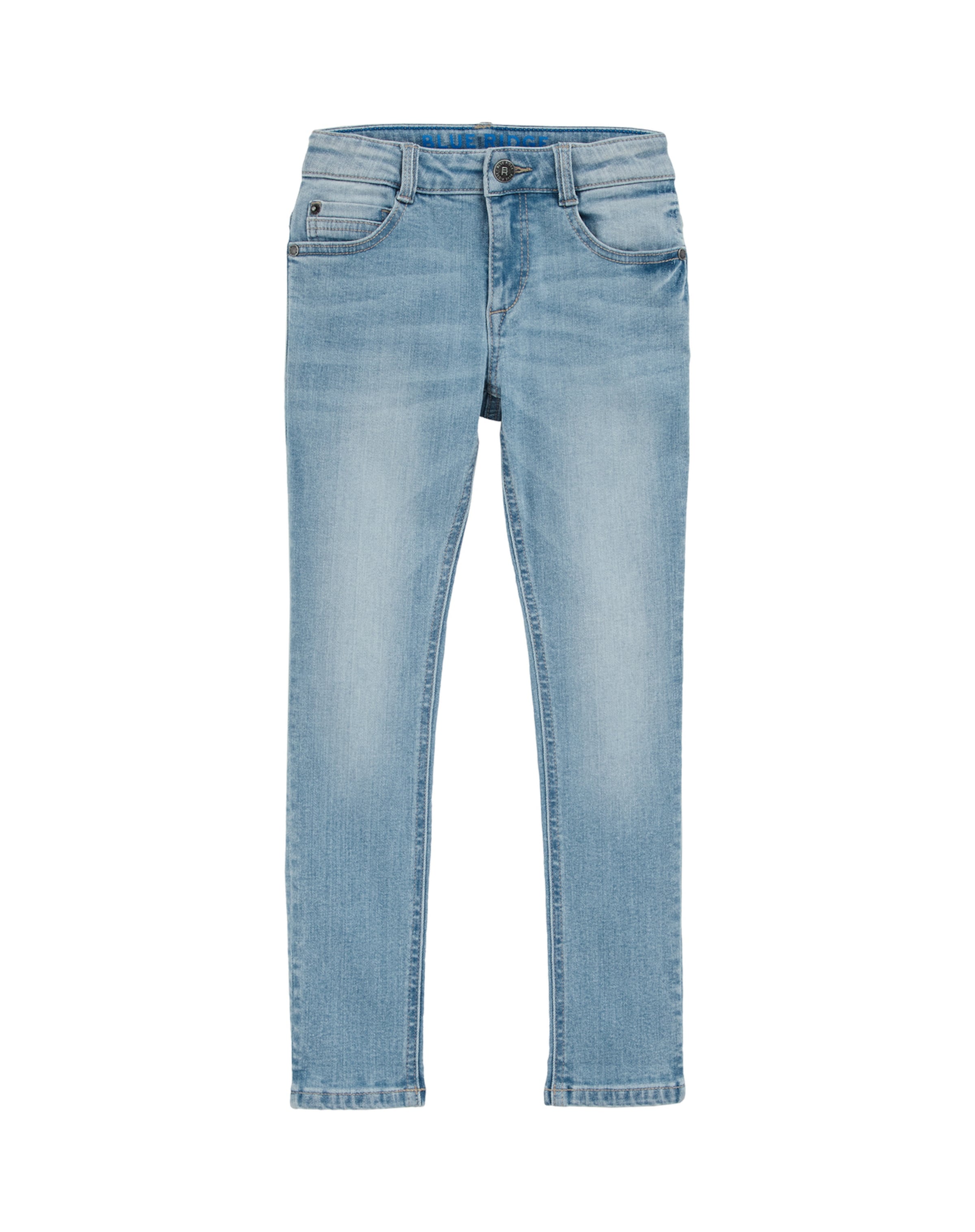 WE Fashion Слим фит Дънки в синьо: отпред