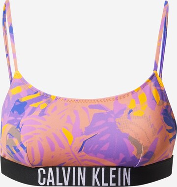 Calvin Klein Swimwear Korzetová Horní díl plavek – fialová: přední strana
