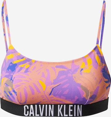 Calvin Klein Swimwear Bikini Top in Purple: front