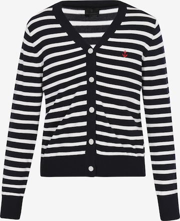 DreiMaster Vintage Πλεκτή ζακέτα 'Classic Look' σε μπλε: μπροστά