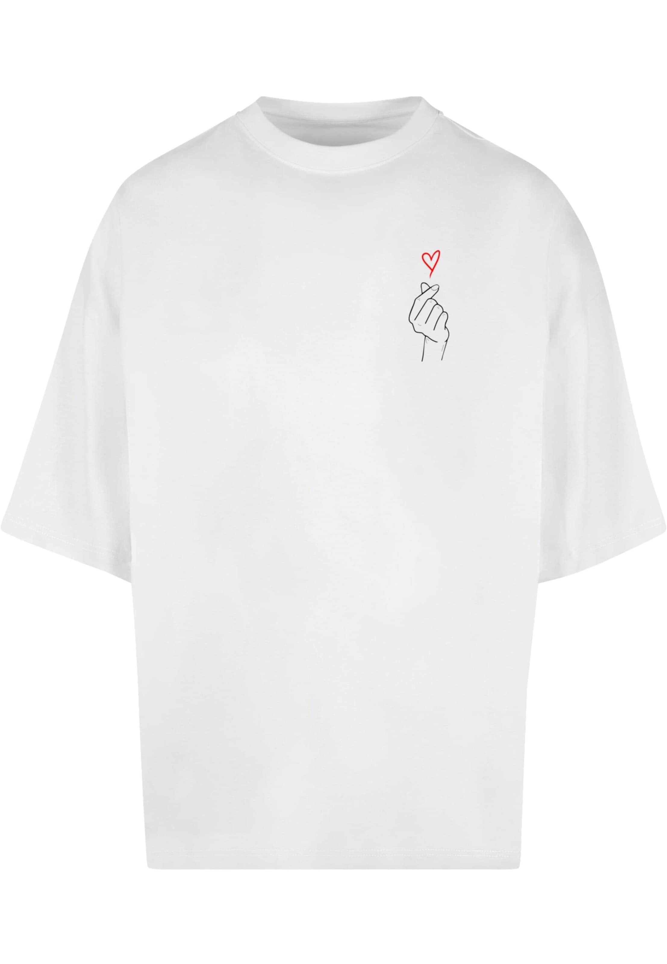 Maglietta 'K Heart' di Merchcode in bianco: frontale