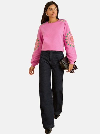 love & roses Sweater majica u cijan plava / žuta / ružičasta, Pregled proizvoda