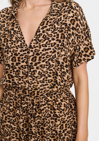 SAINT TROPEZ Shirt dress 'Blanca' in Brown