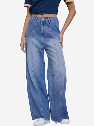 Cupshe Wide Leg Jeans in Blau: Vorderseite