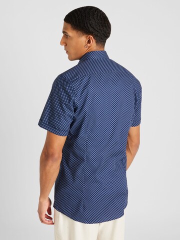 OLYMP - Regular Fit Camisa 'Level 5' em azul