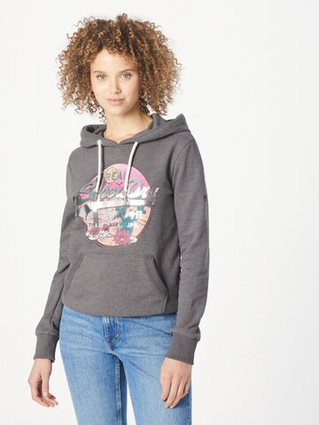 Sweat-shirt Superdry en noir : devant