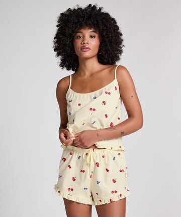 Pantaloncini da pigiama di Hunkemöller in giallo: frontale