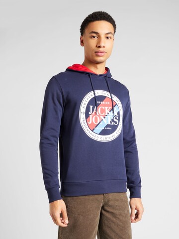 JACK & JONES Свитшот 'LOOF' в Синий: спереди