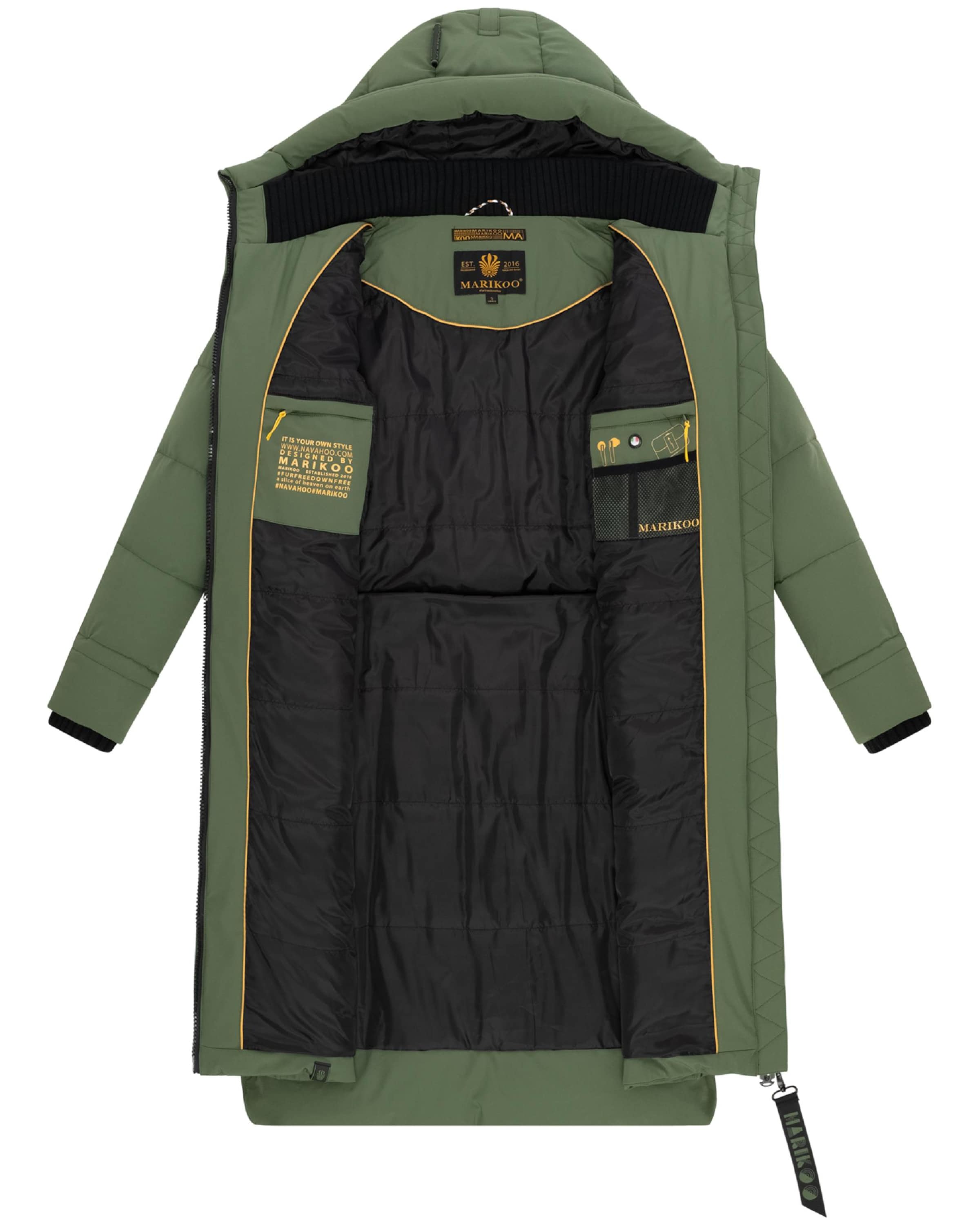 MARIKOO Winter Coat 'Benikoo' in Green