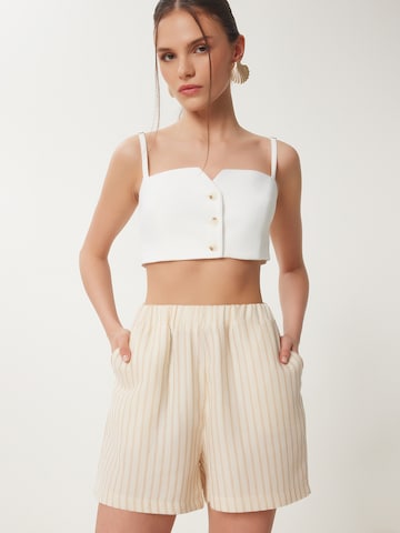 Happiness İstanbul regular Bukser i beige: forside