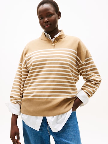 Tommy Hilfiger Curve Svetr – béžová: přední strana