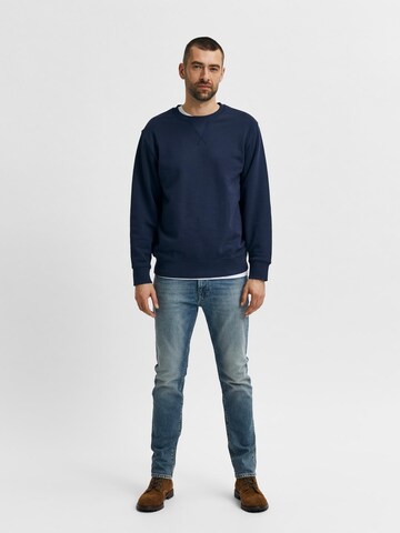 Coupe slim Jean 'Leon' SELECTED HOMME en bleu