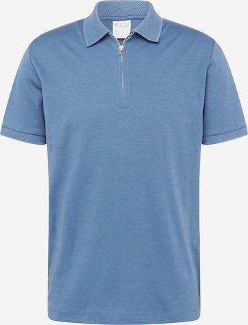T-Shirt 'FAVE' SELECTED HOMME en bleu : devant