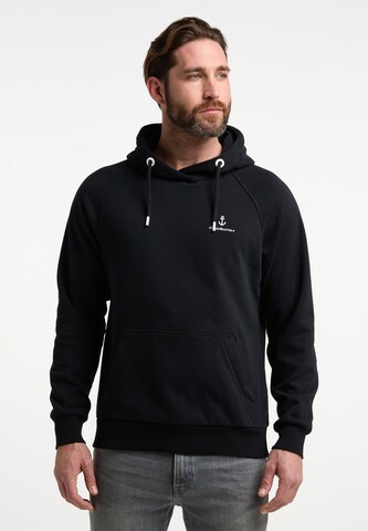 DreiMaster Maritim Sweatshirt 'Kilata' in Schwarz: predná strana