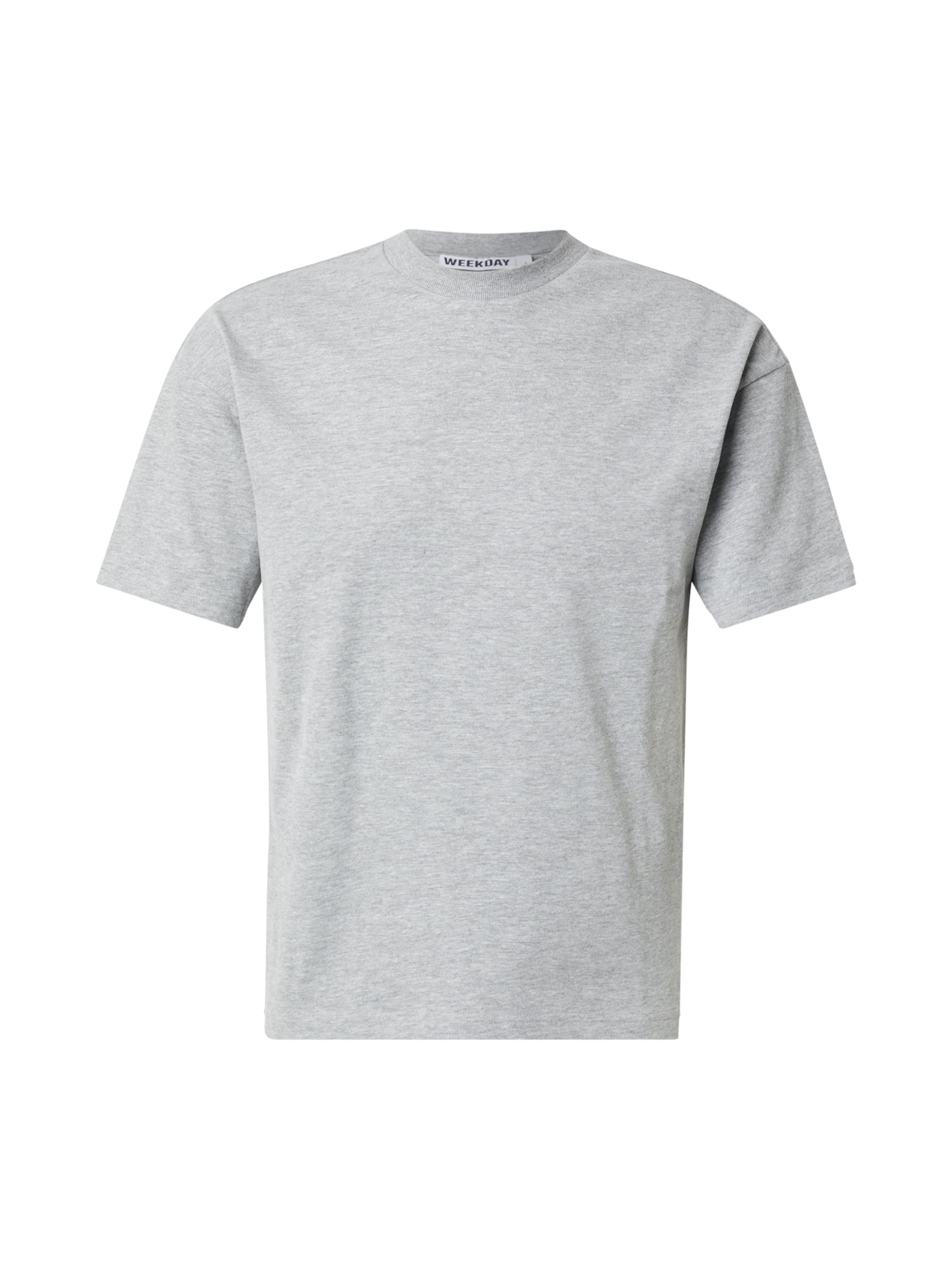 pelēks WEEKDAY T-Krekls: no priekšpuses