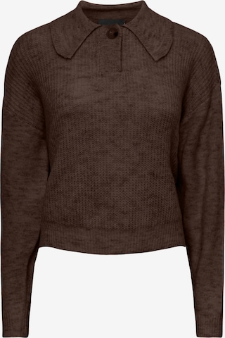 PIECES Pullover 'Noa' in Braun: predná strana