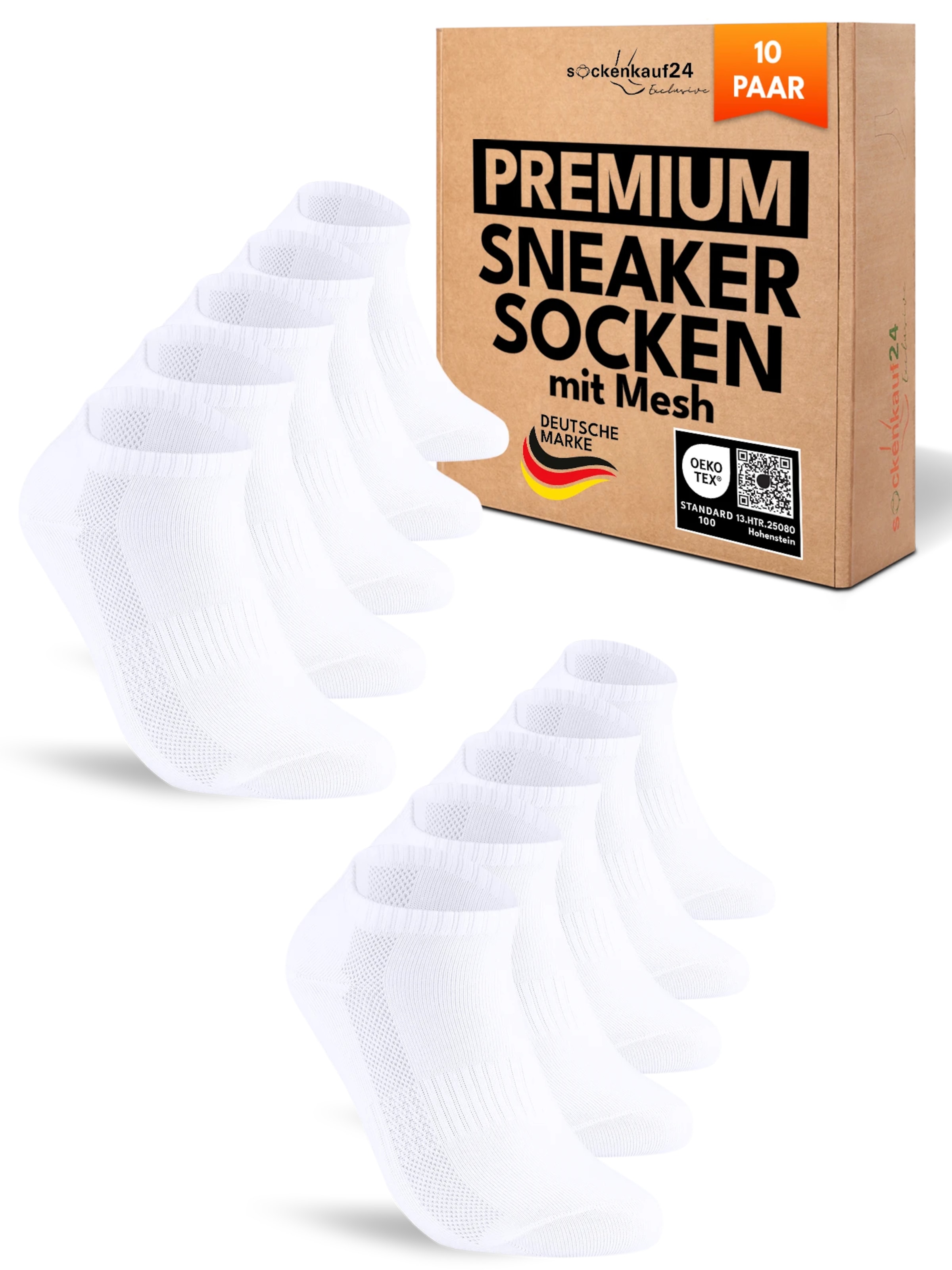 sockenkauf24 Ankle Socks in White: front
