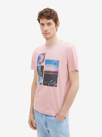 T-Shirt TOM TAILOR en rose : devant