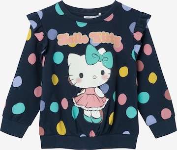 NAME IT - Sweatshirt 'Hello Kitty' em azul: frente