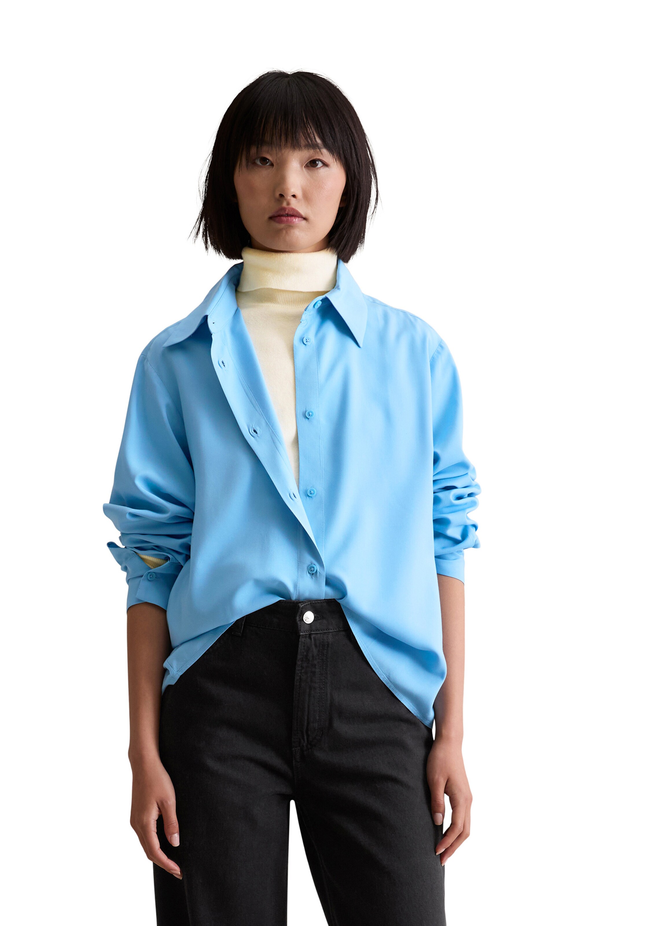 Marc O'Polo DENIM Bluse in Blau: Vorderseite