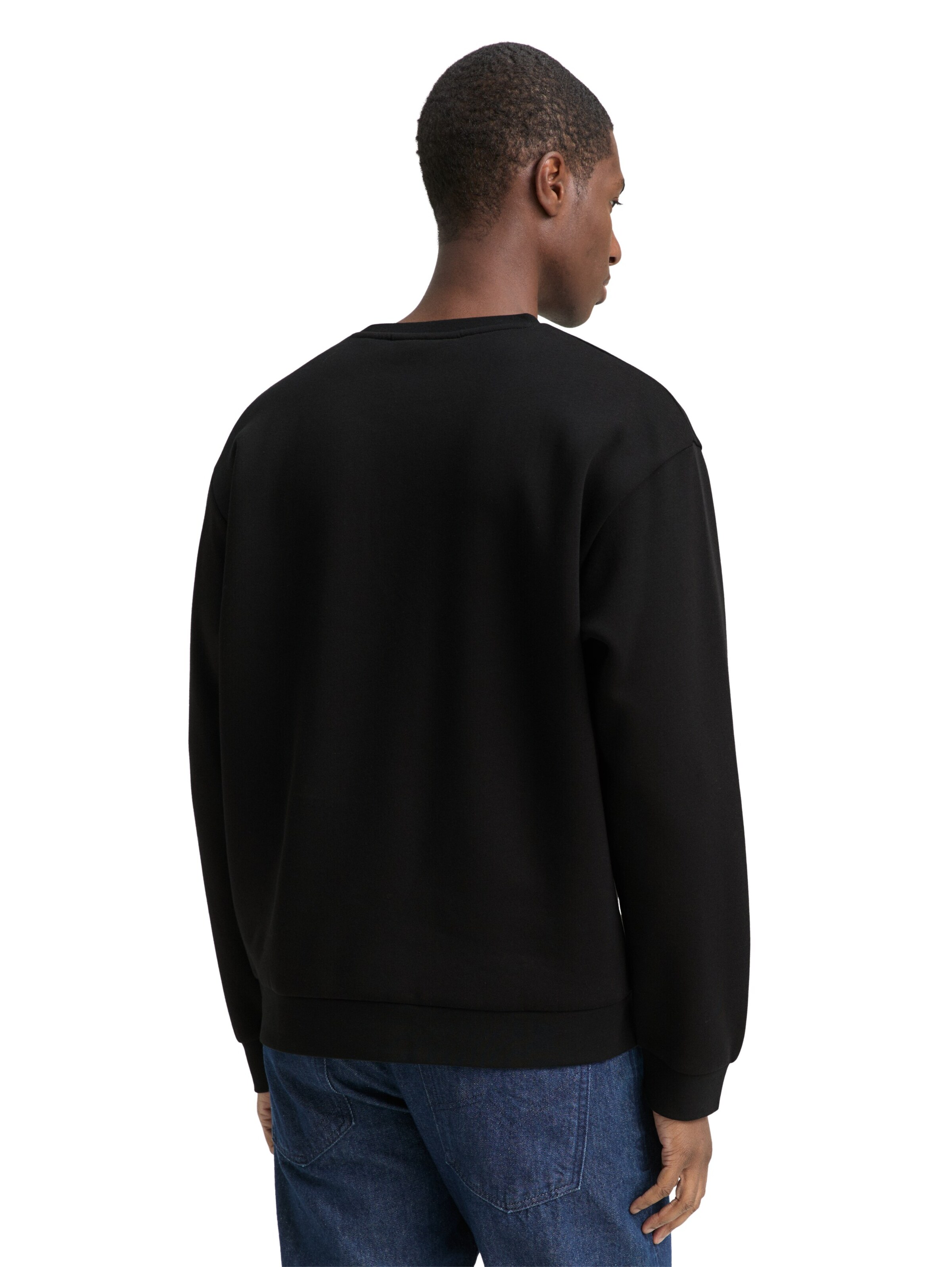 TOM TAILOR DENIM Sweatshirt in Black