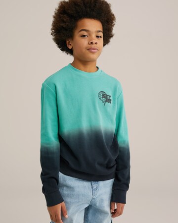 Sweat WE Fashion en vert : devant