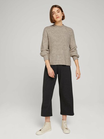 Wide leg Pantaloni di TOM TAILOR DENIM in grigio