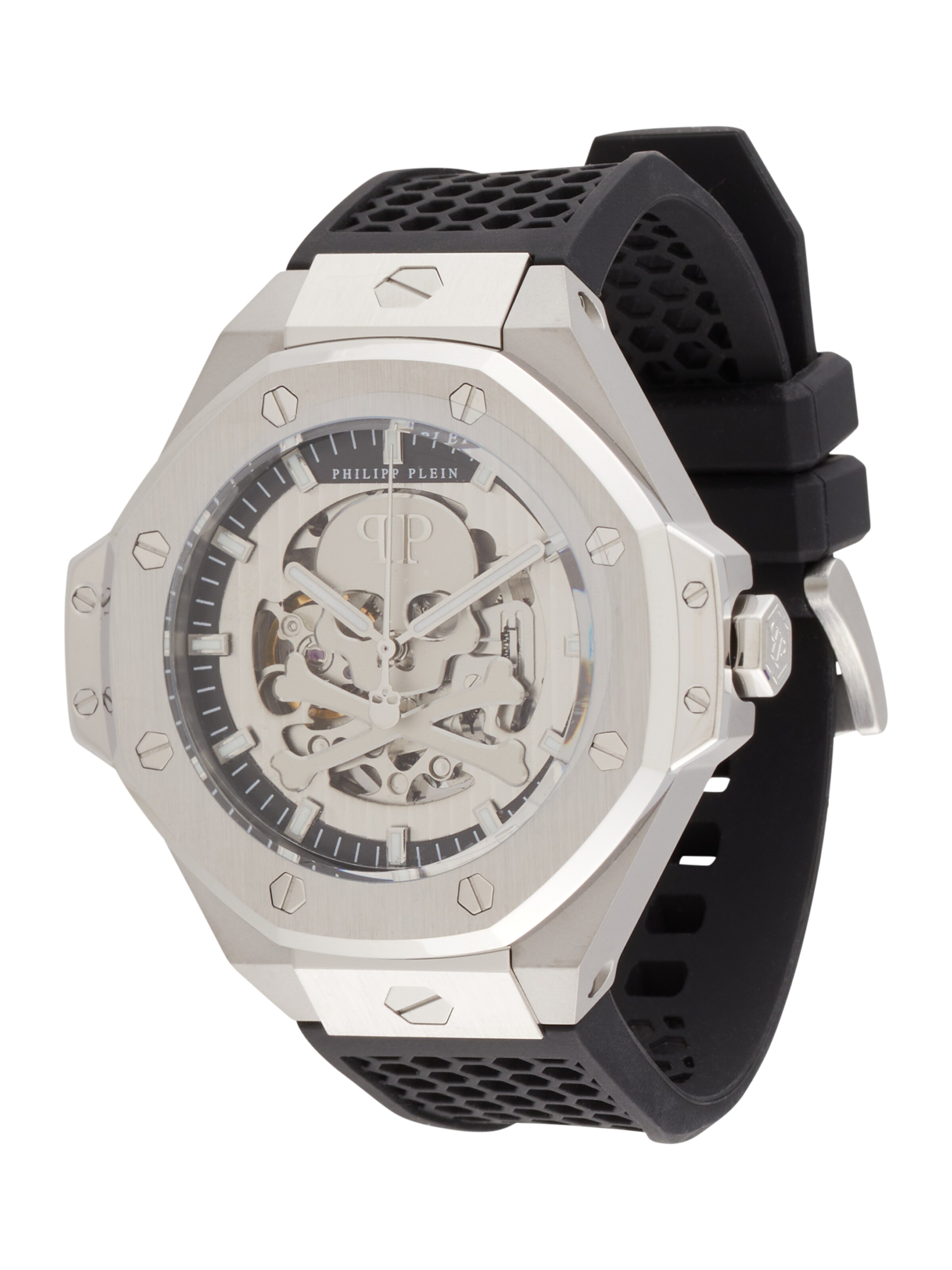 Philipp Plein Analogt ur i sølv: forside