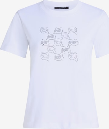 Tricou 'Ikon' de la Karl Lagerfeld pe alb: față