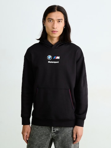 PUMA Sweatshirt 'BMW M Motorsport Essentials' in Zwart: voorkant