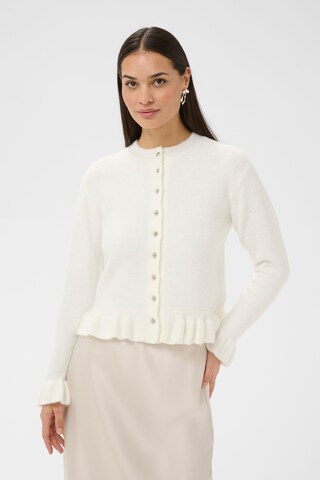 Kaffe Gebreid vest 'KAemma' in Wit: voorkant