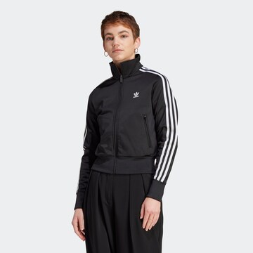 ADIDAS ORIGINALS Zip-Up Hoodie 'Adicolor Classics Firebird' in Black: front
