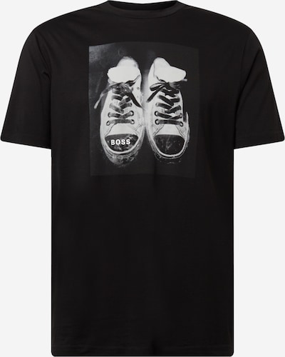BOSS Casual Tričko 'Ninetees' - šedá / černá / bílá, Produkt
