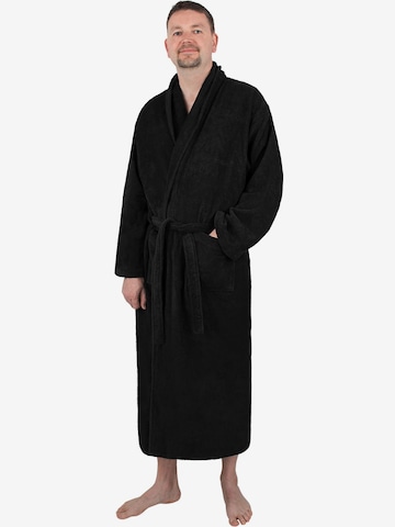 normani Long Bathrobe in Black