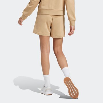 ADIDAS SPORTSWEAR Loose fit Workout Pants 'Essentials' in Beige