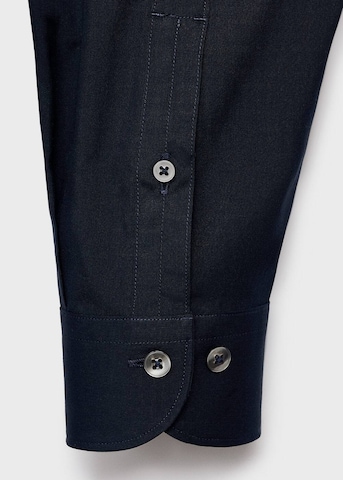 MANGO MAN Slim fit Button Up Shirt in Blue