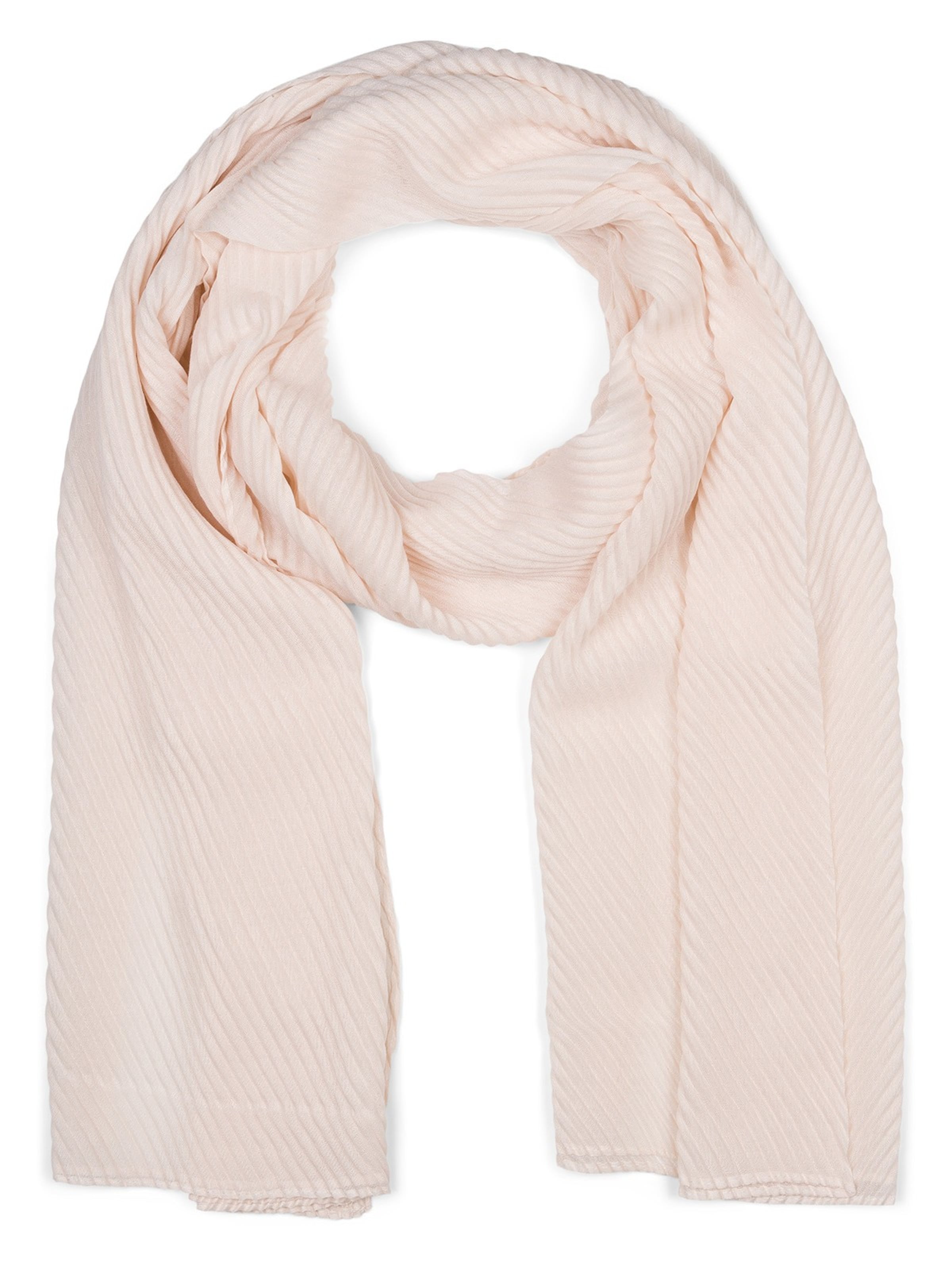 styleBREAKER Schal 'Gekreppter Unifarbener Schal'‌‌ in beige, Produktansicht