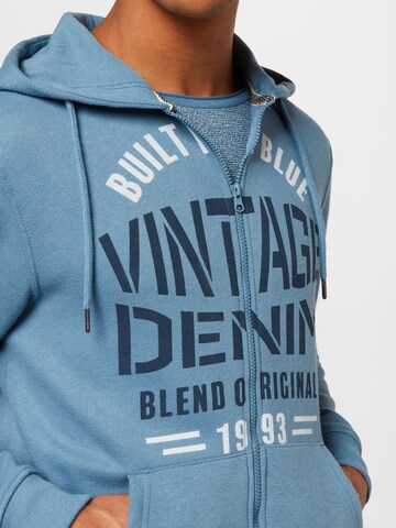 BLEND Zip-Up Hoodie in Blue