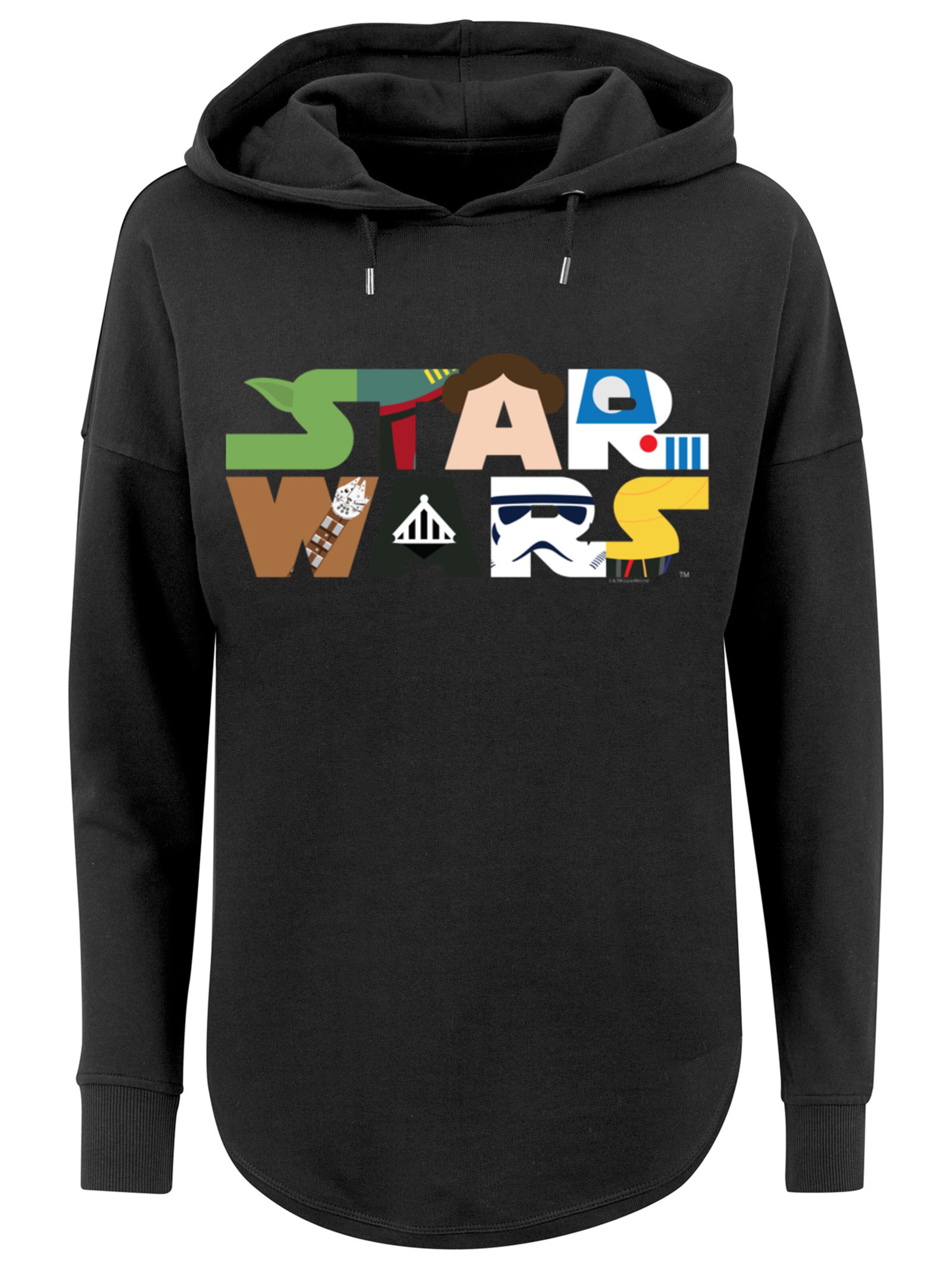 Sweat-shirt 'Star Wars' F4NT4STIC en noir : devant