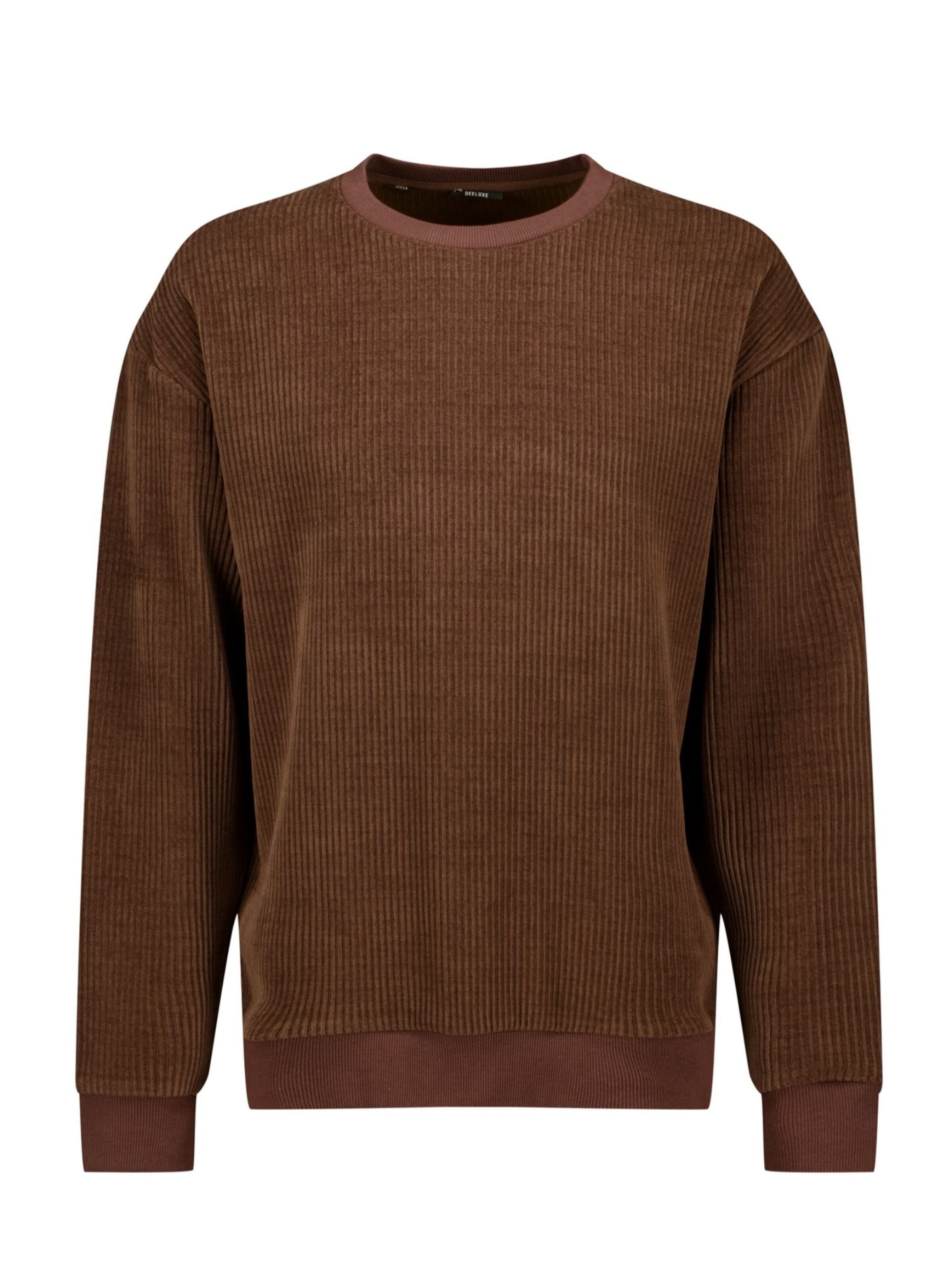 Sweat-shirt Deeluxe en marron : devant
